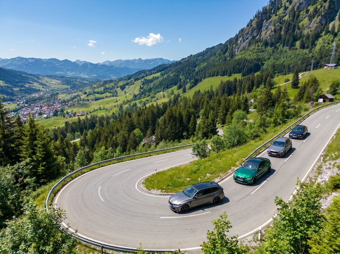 Deutsche Alpenstraße, legendäre Kurven und große Seepanoramen